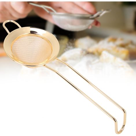 Passoire à Cocktail en Acier Inoxydable en Forme de Cône pour Poudre à Gâteau, Accessoire de Bar Doré (1/5)
