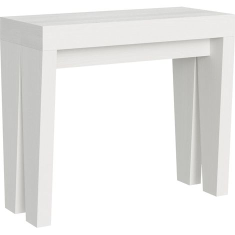 Consolle Allungabile 90-300x42x77 cm in Nobilitato Bianco (1/5)