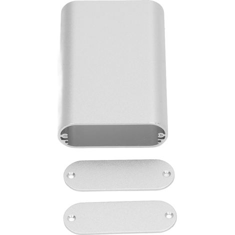 Elektronikgehäuse aus matt-silbernem Aluminium für Leiterplatten, 24 x 70 x 110 mm (1/5)
