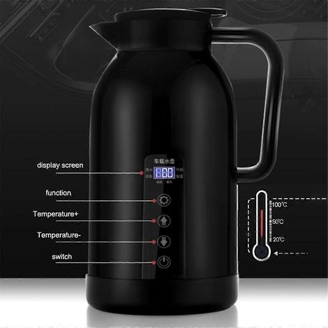 Bouilloire de voiture avec écran LCD et contrôle de la température - Cafetière de voyage pour voiture (1/5)