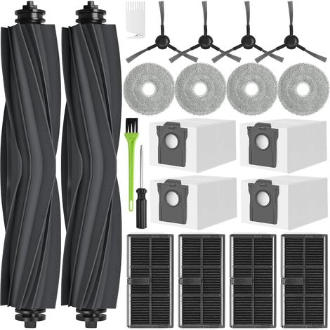 L40 Ultra AE Accessoires pour Dreame L10s Ultra Gen 2 / Mova E30 Ultra / L10s Pro Ultra Heat Pièces Rechange 4 Sacs à Poussière 2 Brosse Principale 4 Serpillière 4 Filtres 4 Brosse Latérale (1/5)