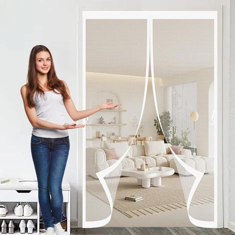 Rideau Moustiquaire Porte 80 x 134 cm Anti-Moustiques (1/5)