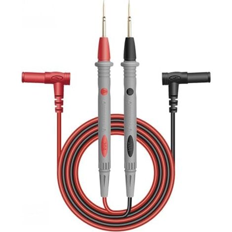 Multimeter-Prüfkabel 1000V 10A – Ultra-spitze goldbeschichtete Sonden, 80 cm flexible Silikon-Testleitungen, kompatibel mit den meisten Multimetern (1/5)