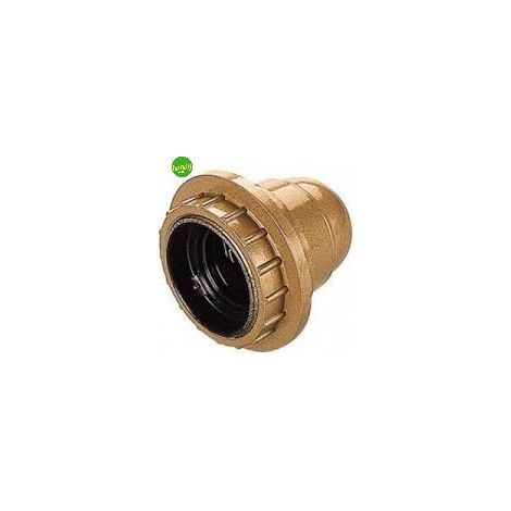 Portalampada in termoplastica Elettrocanali con doppia ghiera oro e27 4 a. 250 v.
