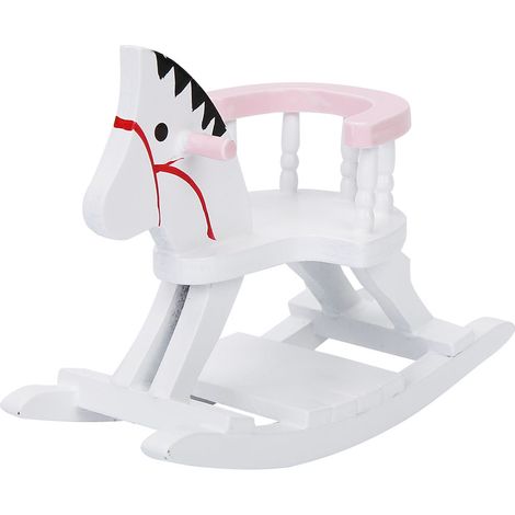 Chaise de Cheval en Bois Miniature pour Maison de Poupée 1/12, Modèle de Hobbyhorse et Meuble de Décoration (1/5)