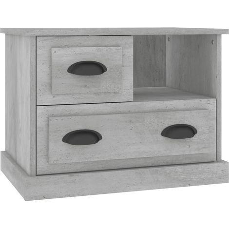 Maison Exclusive - Comodino Grigio Cemento 60x39x45 cm