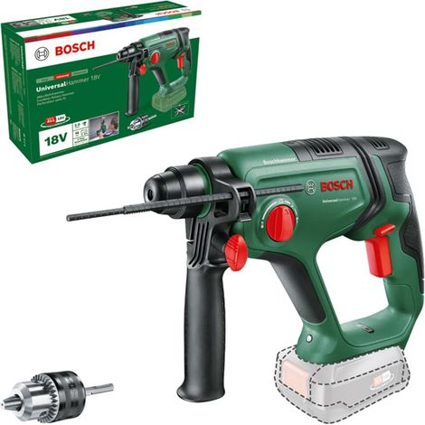 Bosch Home and Garden Martello perforatore a batteria UniversalHammer 18V(senza batteria, adattatore cilindricoforatura percussione/scalpellatura potenza del colpo da 2,0 J, SDS Plus), 5/8pollice (1/5)