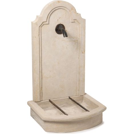 Fontaine décorative en pierre naturelle Atlas Beige L.60xH.105xP.52 cm - RO'MA NATURE (1/4)