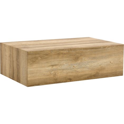 Table basse rectangulaire 90x50x30 cm effet bois clair, design moderne Luxury, MDF robuste, prête à poser, antidérapante – CHICFURN (1/5)