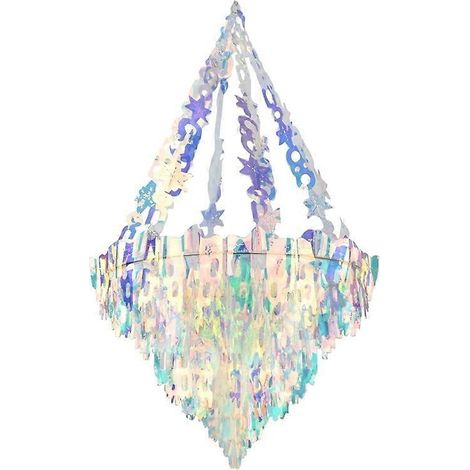 Décoration de plafond suspendue en forme de lustre, irisée, pour les fêtes de Noël ( ) (1/5)