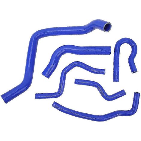 Compatible avec les modèles Civic Type R EK EG B16A B18C B20B 1992-2000, kit de 6 tuyaux de refroidissement de radiateur en silicone (bleu). (1/5)
