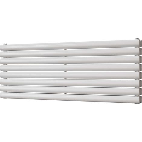 Omeara Axis - White Horizontal Radiator H464mm x W1200mm Double Panel