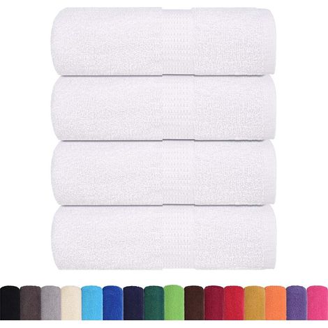 Serviettes d'invité 4 pcs blanc 30x50 cm 360 g/m² 100% coton CFW807891 (1/5)