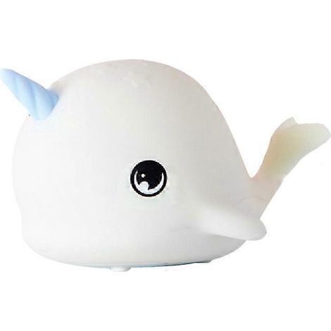 Veilleuse mignonne pour enfants - Lampe animal en silicone avec fonction mémoire, minuterie et intensité réglable, veilleuse narval toute douce pour chambre d'enfant, cadeau pour femme.