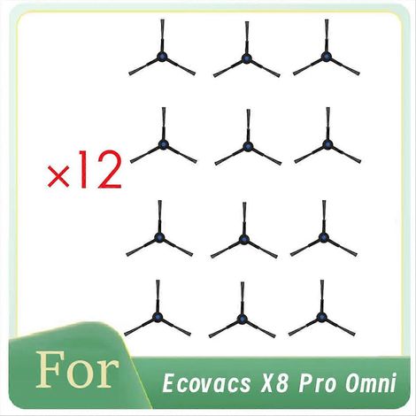 Lot de 12 brosses latérales de rechange pour aspirateur robot X8 Pro Omni à vidage automatique (1/5)