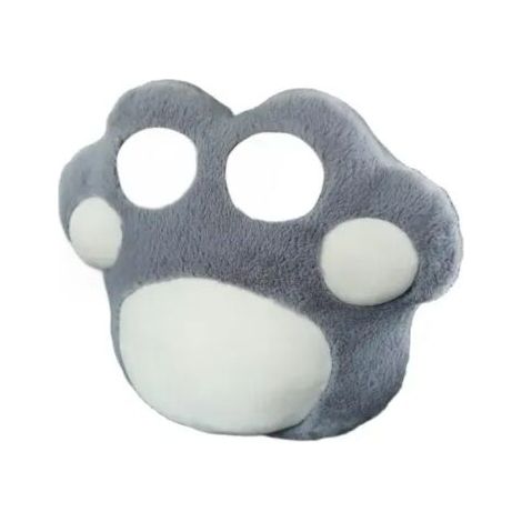 Appui-tête de dessin animé, oreiller d'épaule et de cou en peluche d'hiver, gris (1/4)