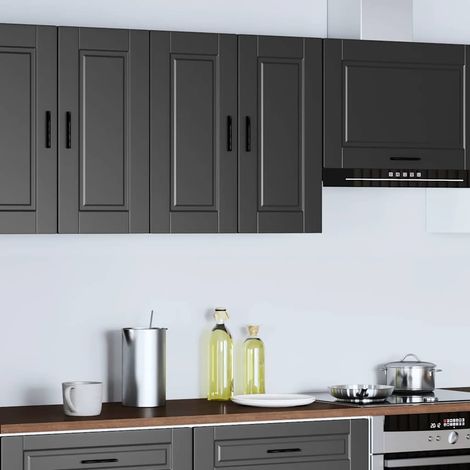 Maison Exclusive - Pensile da Cucina Porto Nero in Legno Multistrato