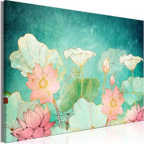 Tableau Fairytale Flowers (1 Part) Wide - 60 x 40 cm (1/4)