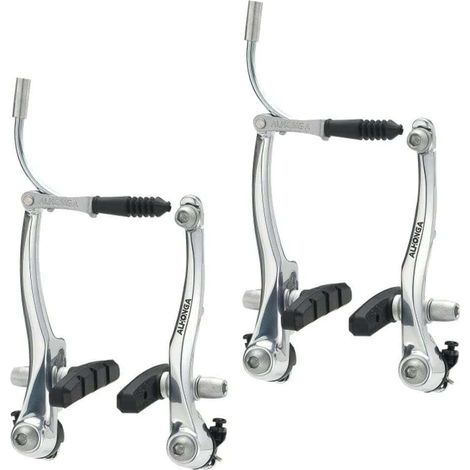 Etrier de frein V-Brake avant et arrière aluminium vélo vtt vtc ville freinage cycle set complet