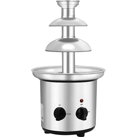 Machine à fontaine à chocolat électrique à 3 niveaux, avec plateau, contrôle automatique de la température, Pot de fusion antiadhésif en acier inoxydable, Fondue (1/5)