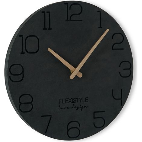 Wanduhr für das Wohnzimmer 4EKO schwarz 30 cm