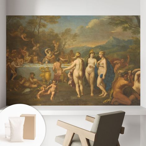 Newroom Tapete Dekorative Vliestapete mit Kleber Modern für Wohnzimmer Schlafzimmer Antikes Festmahl 104x70 cm (1/5)