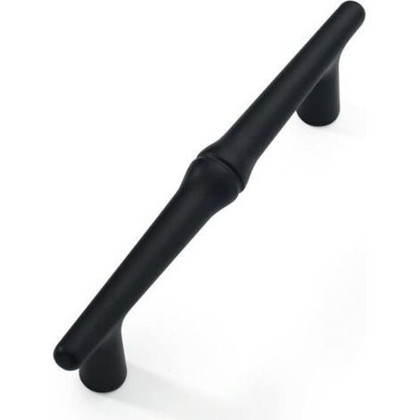 5 pièces Poignee de Meuble Cuisine pas de trou de 96 mm, Poignées de Placard Poignées de Cuisine Poignées de Tiroir de Meubles, pour Bureaux, Tiroirs, Armoires, Placard-Noir Mat (1/4)