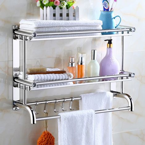 Stainless Steel Wall Mounted Towel Rail Holder (1/5)