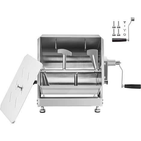 Mophorn Frullatore Manuale per Carne da 30 L, Impastatrice per Carne con Capacità di 13,61 kg, Strumento per Preparazione della Carne con Contenitore Ribaltabile (1/5)