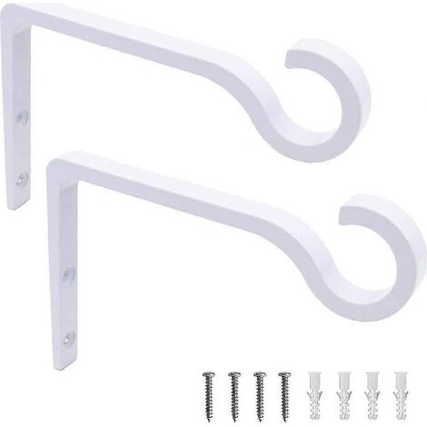 Dekorative Wandhalterung zum Aufhängen von Pflanzen, 15 cm (6 Zoll) langer Metallhaken im Hirtenhaken-Stil, ideal zum Aufhängen von Laternen, Vogelfutterhäuschen, Blumenampeln und anderen Dekorationsa (1/5)