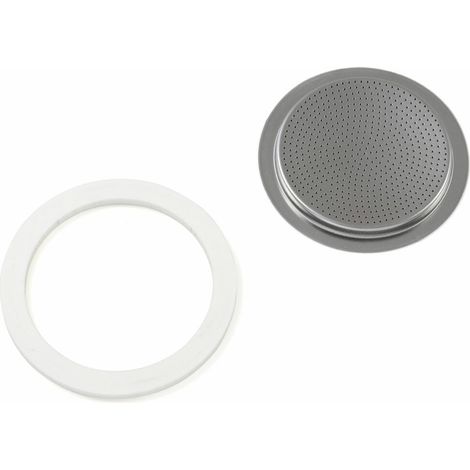 Bialetti Ersatzset 1-2 Tassen Silikondichtung+Filter Edelstahl (0800410)