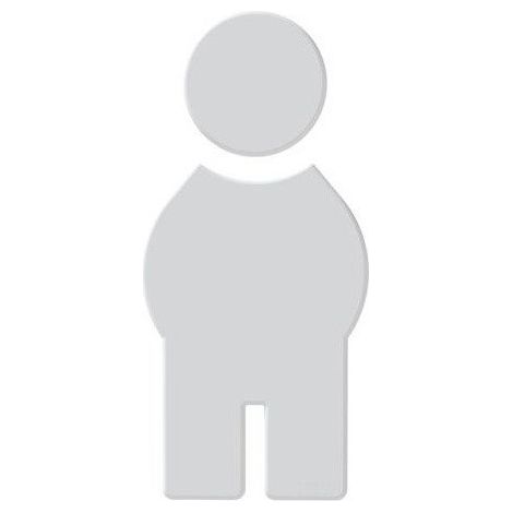 Symbole Homme SERIE 801 autocollant. Polyamid blanc