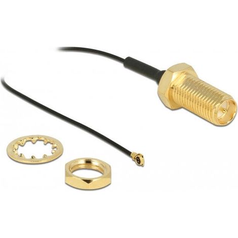 Delock cable de antena  rp-sma hembra am einbau a mhf® 4 macho 0.81 35 cm