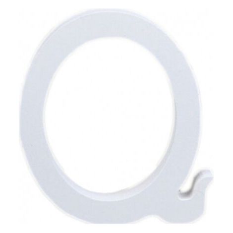 Lettere Alfabeto Lettera Q In Legno Bianco H 11 Cm Decorazione Arredo Wedding