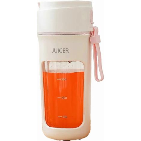 Portable presse-agrumes électrique mixeur Multifunction machine fruit extracteur smoothies 6 lames 1200mAh rose (1/5)