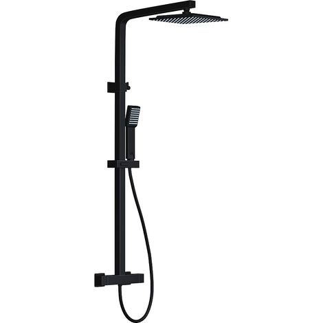 Colonna da doccia PENEDA in acciaio inossidabile nero opaco - 125 cm (1/5)