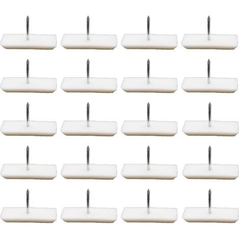 Lot de 20 clous pour pieds de meubles en bois et plastique pour canapé, table, bureau, 30 x 12 mm, clou simple (1/5)
