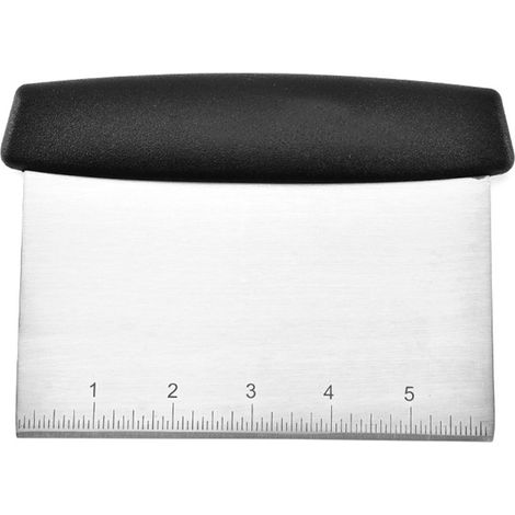 Scraper - Chopper - Inox - Poignée Ergonomique Anti-dérapante - Marquages en Pouces - Pour Pâte à Pain Pizza Gâteau - 1 Pièce (1/5)