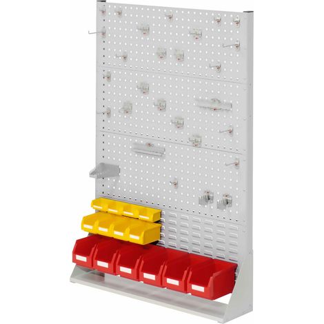 Kappes ®RasterPlan Stellwände einseitig Größe 4 - 3x Lochplatten 1x Schlitzplatte 1x Zubehörsortiment 41-teilig Lichtgrau RAL 7035