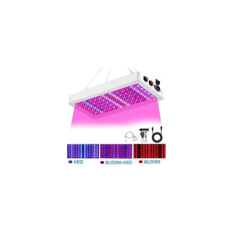 Illuminazione orticola a LED da 5000 W – Spettro completo per piante da interno – 216 LED – Cavo da 80 cm – Resistente all'umidità (1/5)