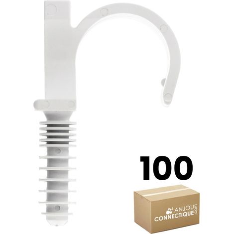 Seau de 100 RAMCLIP blanc simple Ø14 pour fixer les gaines souples - Ram