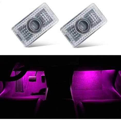 (Lot de 2 - Violet) Éclairage intérieur pour plancher compatible avec Tesla Model 3/Y/S/X (2021-2023) - Ampoules LED ultra-lumineuses pour coffre, portières et éclairage d'ambiance. (1/5)