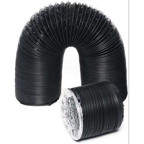 Tuyau Flexible de Ventilation de l'Air Aluminium 100mm Conduit d'Evacuation Sèche-linge Extracteur Aérateur d'Air (100mm6m) (1/5)
