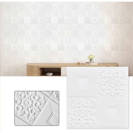 Pegatina de Pared 3D, 50 Piezas 35x35cm – Papel Adhesivo para Cocina, Baño y Hogar (1/5)