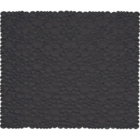 Tappeto doccia quadrato antiscivolo in gomma nero 54x54 cm (1/3)