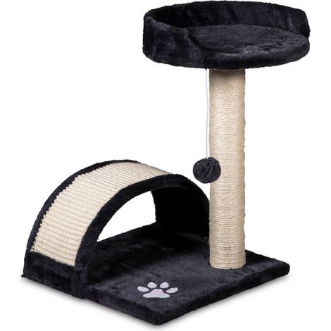 Tiragraffi con cuccia e parco giochi grigio 50 cm