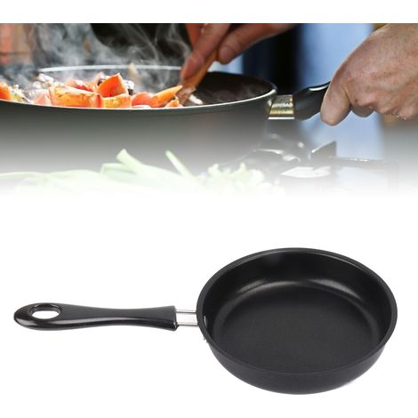 Poêle antiadhésive, poêle à œufs, petite poêle ménagère à faible teneur en huile et en fumée, poêle à steak, fond plat antiadhésif, compatible induction, 14 cm (1/5)