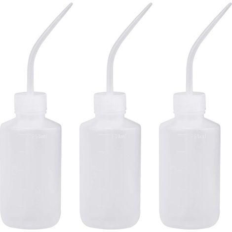 3 Piè,ces Bouteille D'arrosage de Plante Succulente, 250 ML Bouteille Squeeze en plastiqueTransparent Bend Bouche arrosoirs pour l'arrosage des Plantes, l'huile de Cuisson, Liquide (1/4)