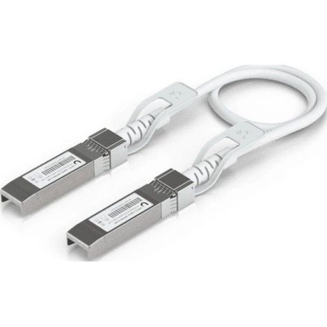 Cable de fibra óptica/InfiniBand Ubiquiti UACC-Uplink-SFP28-0.3M de 0,3 m, color blanco (1/2)