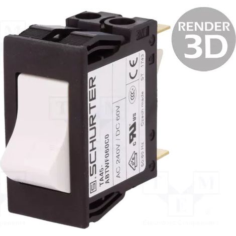 Interruptor Magnetotermico 240vac  60vdc 20a Dpst Ta45-abtwf200c0